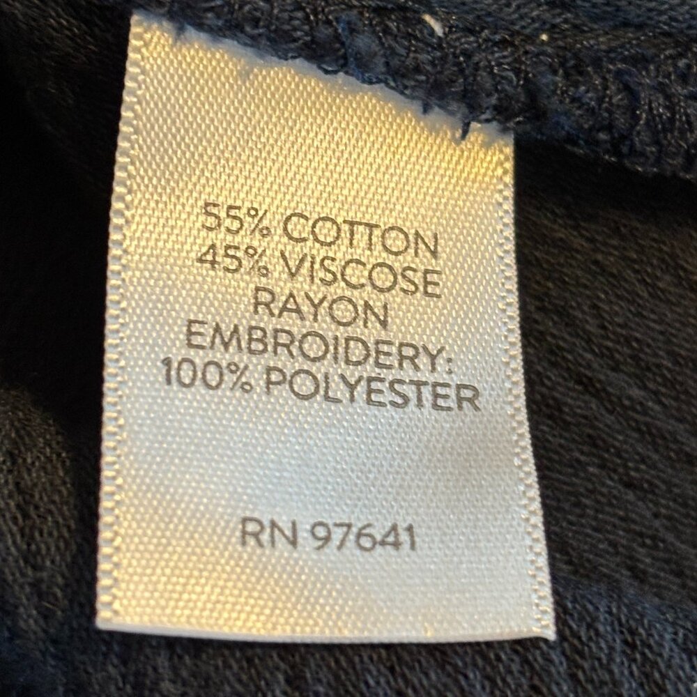 J.Jill Navy Blue Embroidered Sleeveless Tunic Top – Size L Petite (NWT) - Picture 10 of 11